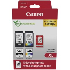 Komplet kartuš Canon PG-545XL + CL-546XL original + foto papir