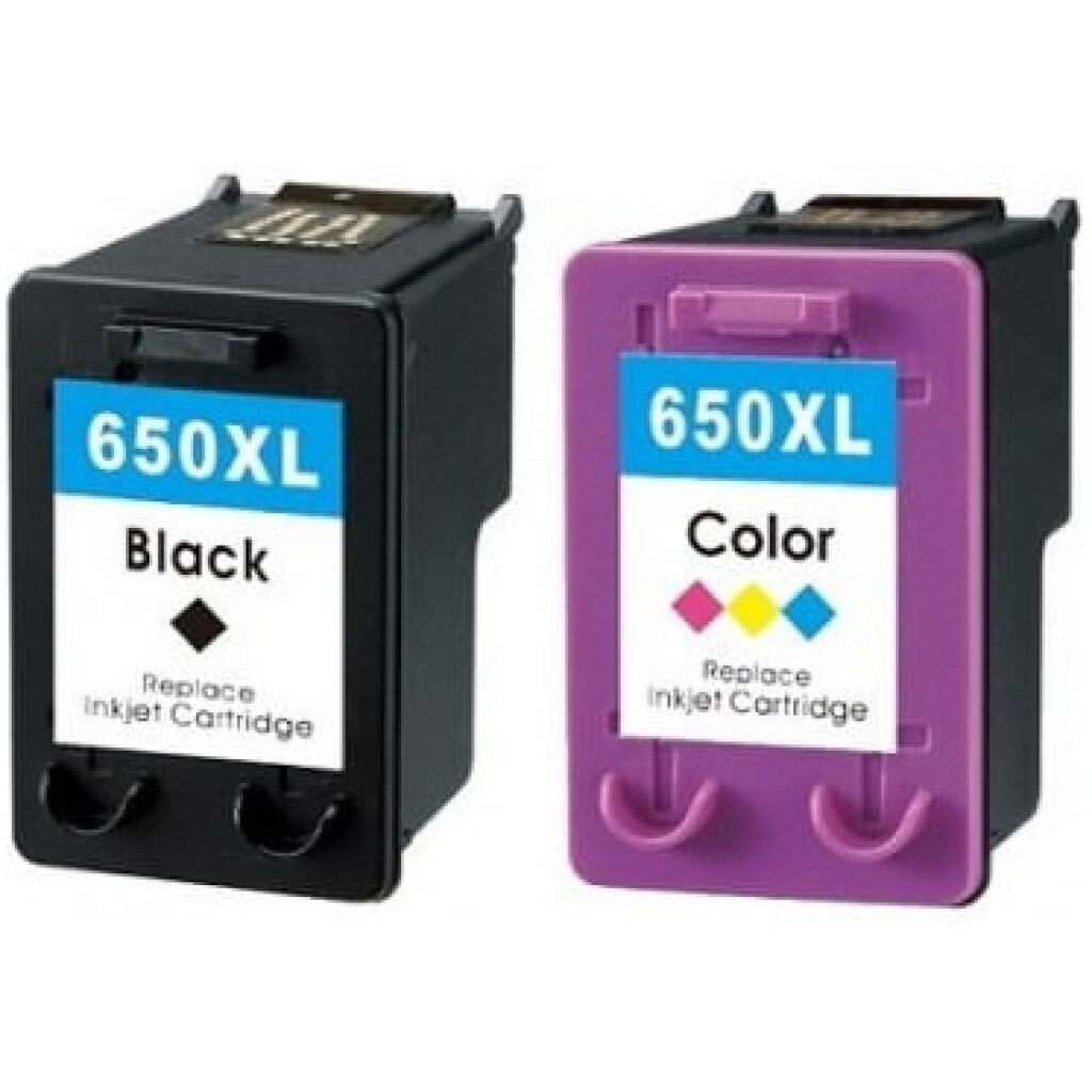 Cartouches Compatibles HP 650 XL – Noir + Multi-couleurs – Pour Deskjet Ink Advantage – Neuf Sous Blister