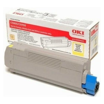 Toner OKI C5800 (43324421) rumena, original - Kartuse.si