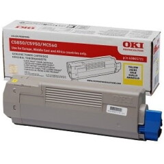 Originalni toner za OKI C5850 (43865721), rumen