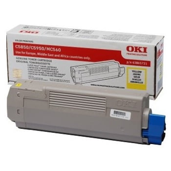 Toner OKI C5850 (43865721) rumena, original - Kartuse.si