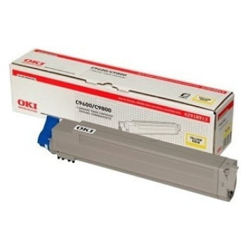 Toner OKI C9600 (42918913) rumena, original - Kartuse.si